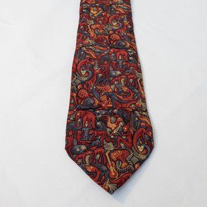 Art of MC Escher tie 1957 Mosiac 100% Silk Italy